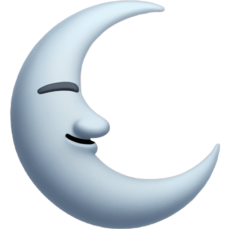 A moon going to bed emoji