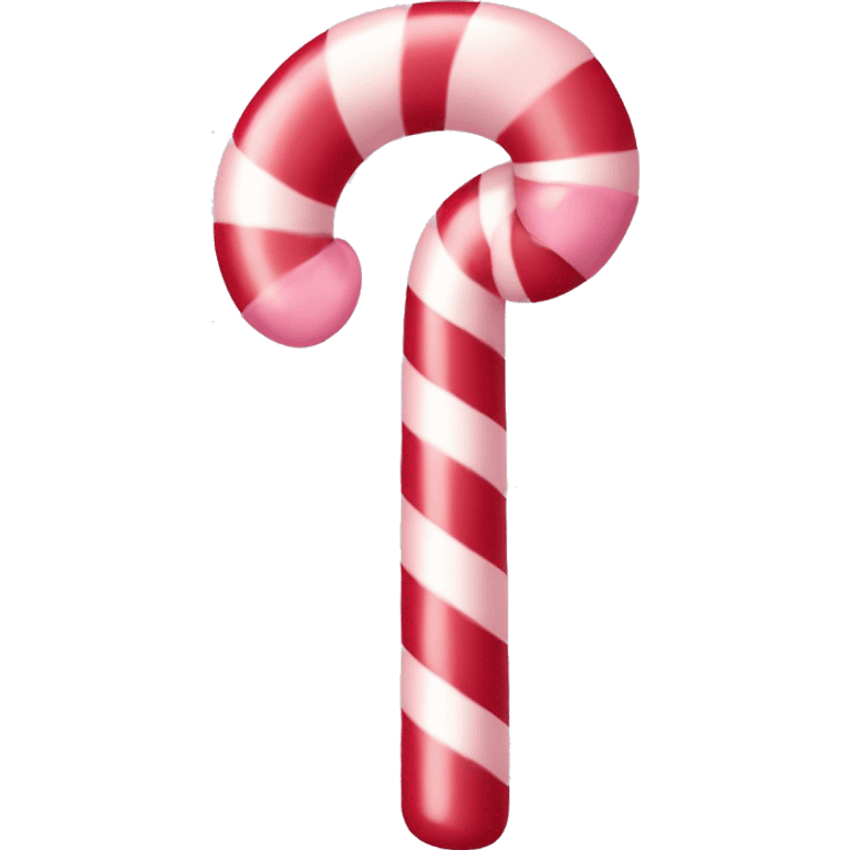 Blush pink candy cane with bow emoji