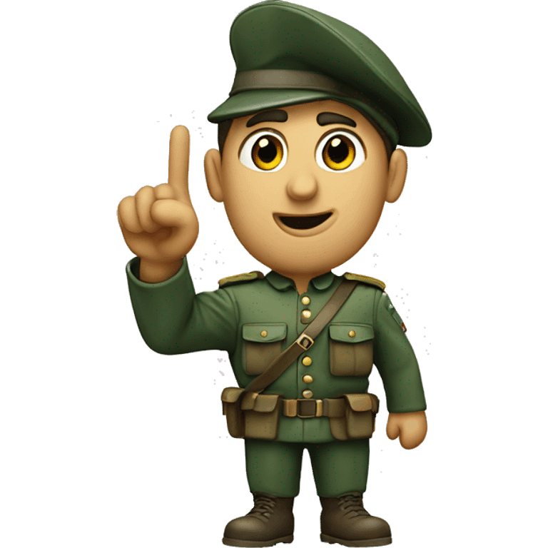 italian soldier pointing at you with hand emoji