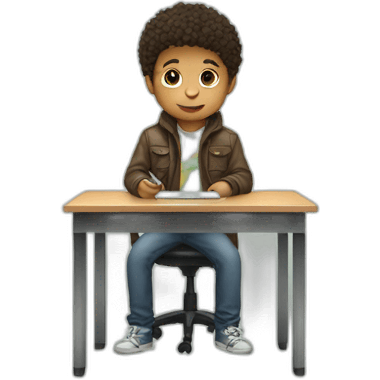 Boy  jacket Laptop Desk Illustrations emoji