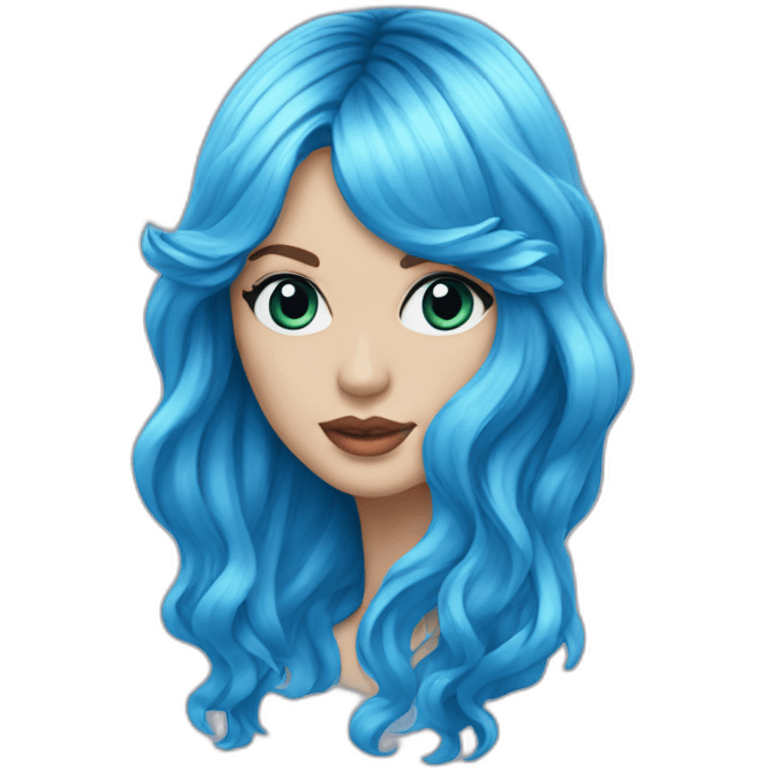 blue hair taylor swift emoji