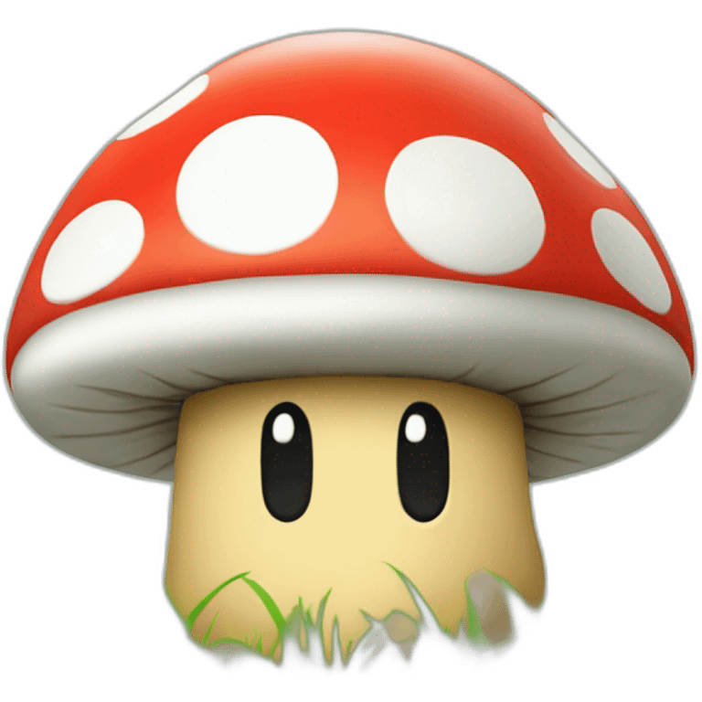 mario mashroom in green grass emoji