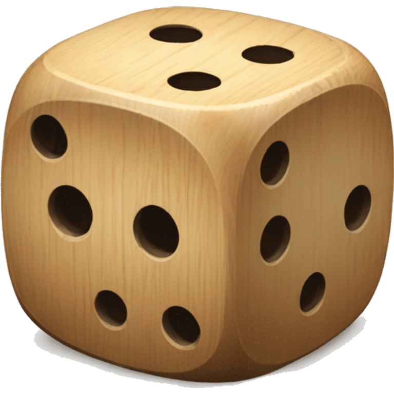 empty wooden dice without numbers emoji