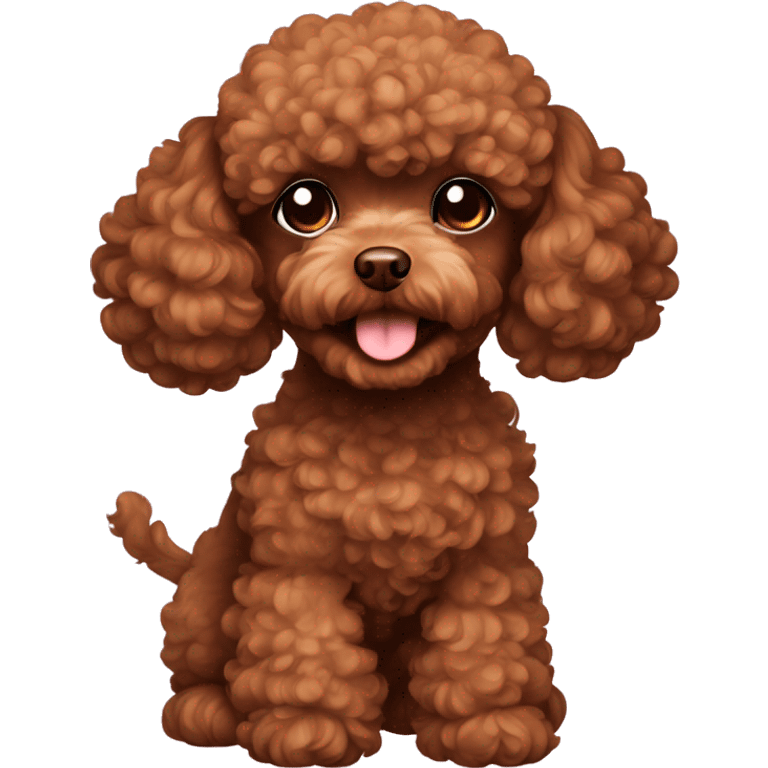 Brown toy poodle  emoji