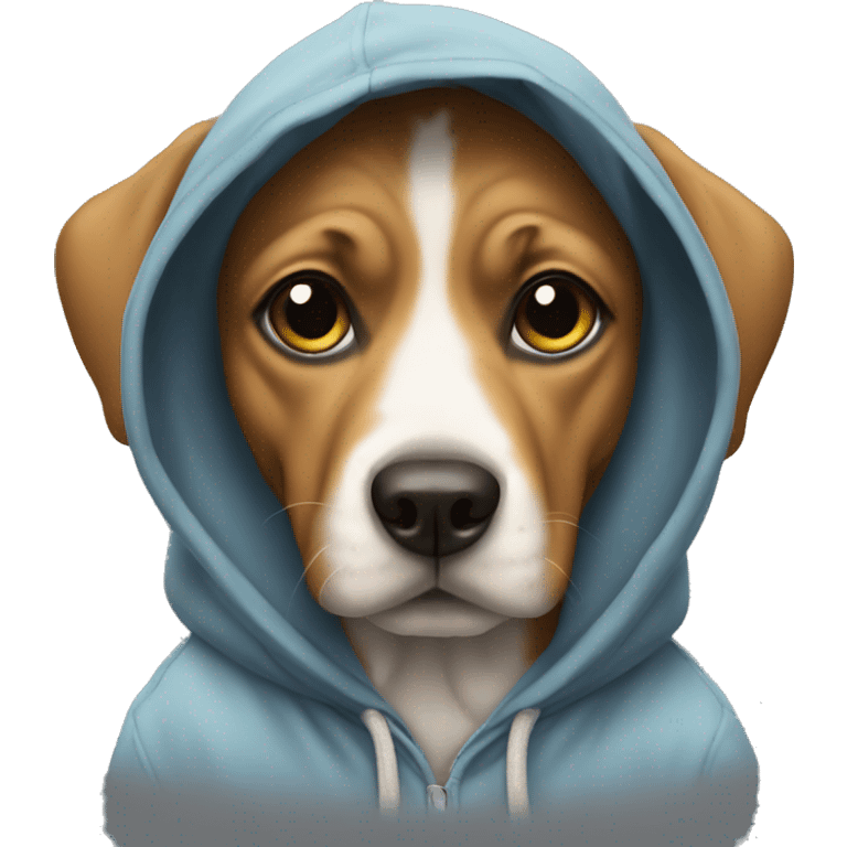 Dog in a hoodie emoji