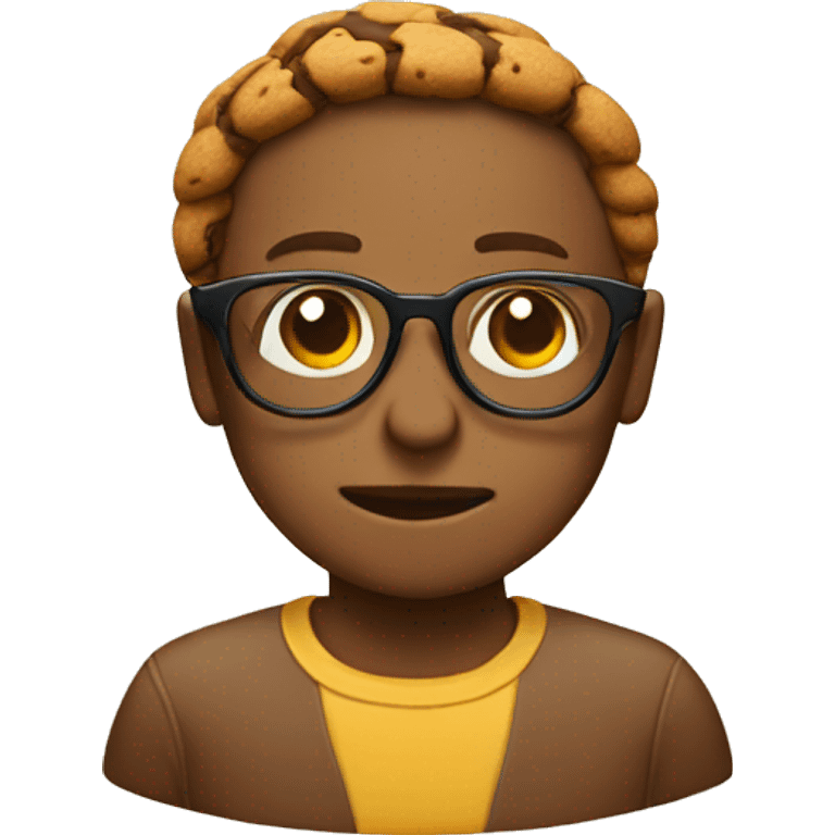 cookie wearing glasses emoji