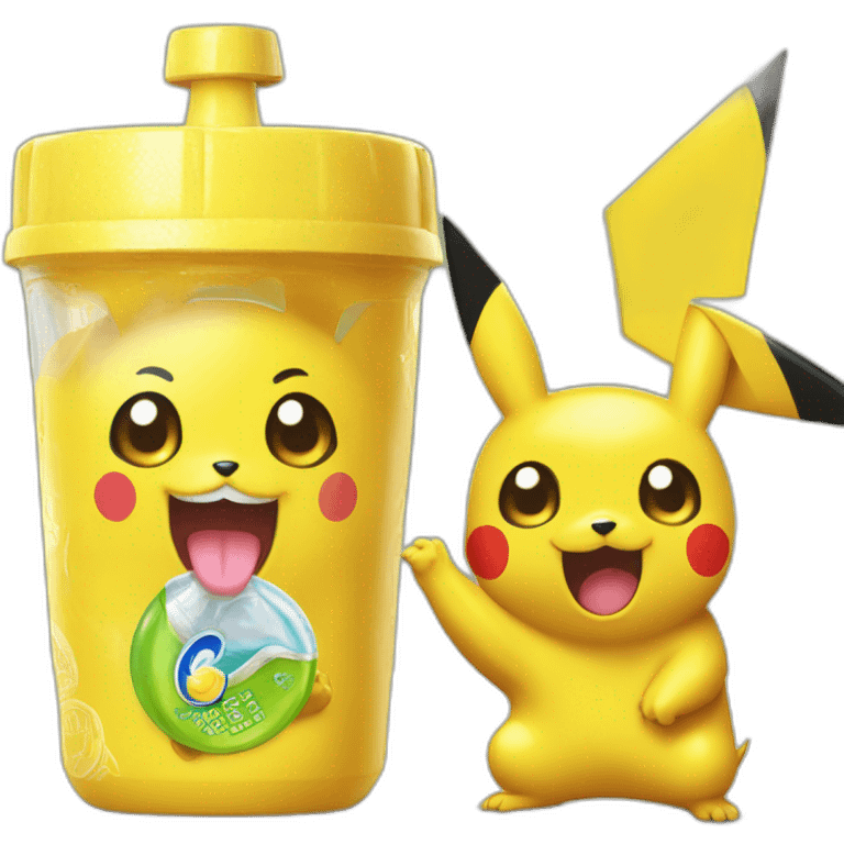 pickachu with caprisun emoji