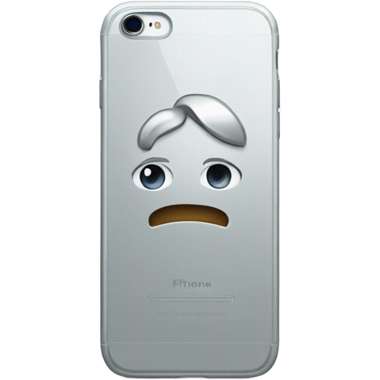 iphone with platinum case emoji