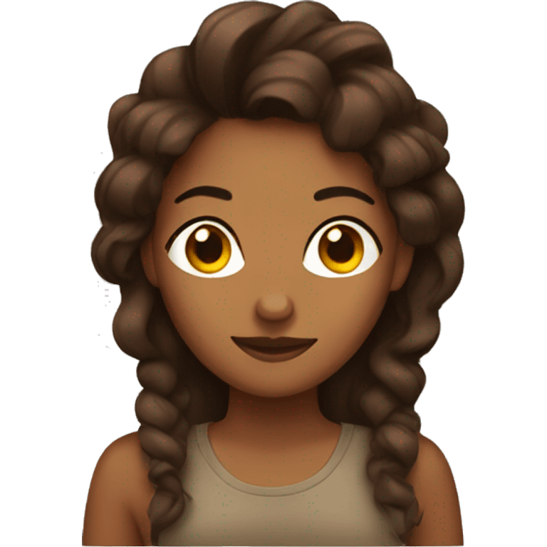 Brown woman with locks emoji