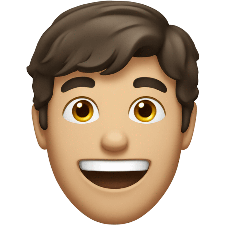 Excited brunette man emoji