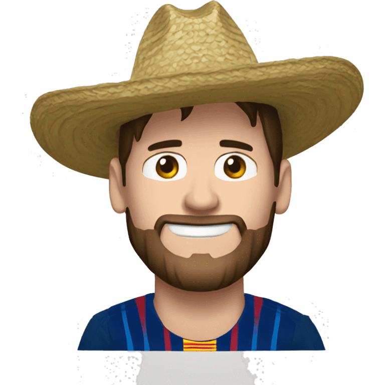 Messi con sombrero  emoji