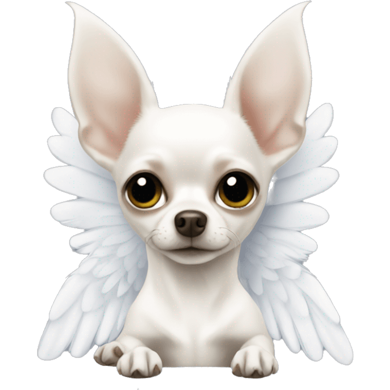 White chihuahua angel emoji