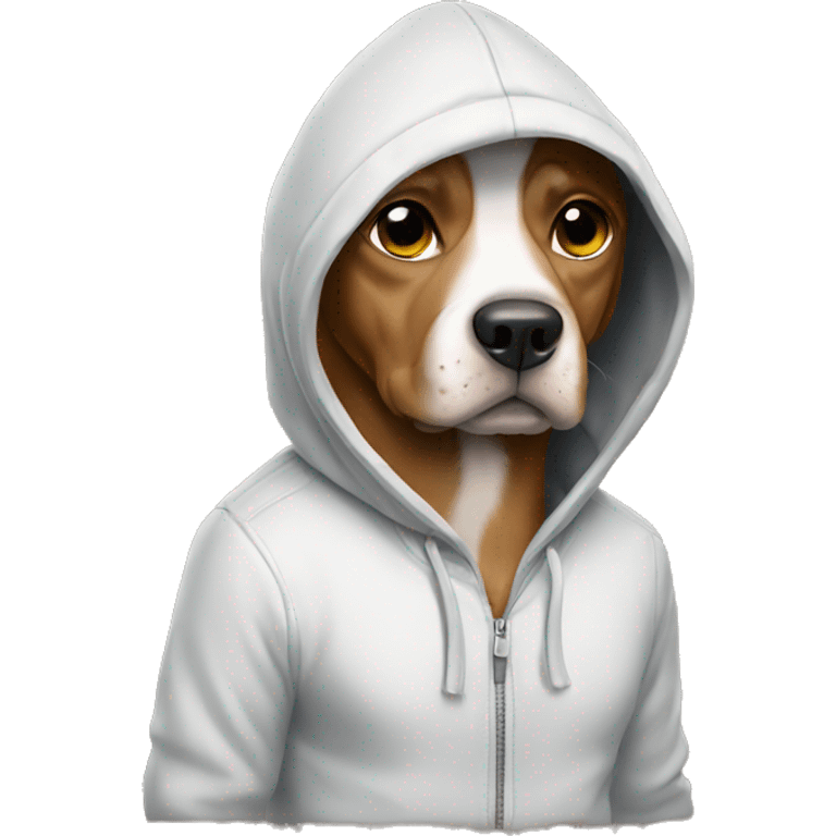 Dog wearing hoodie  emoji