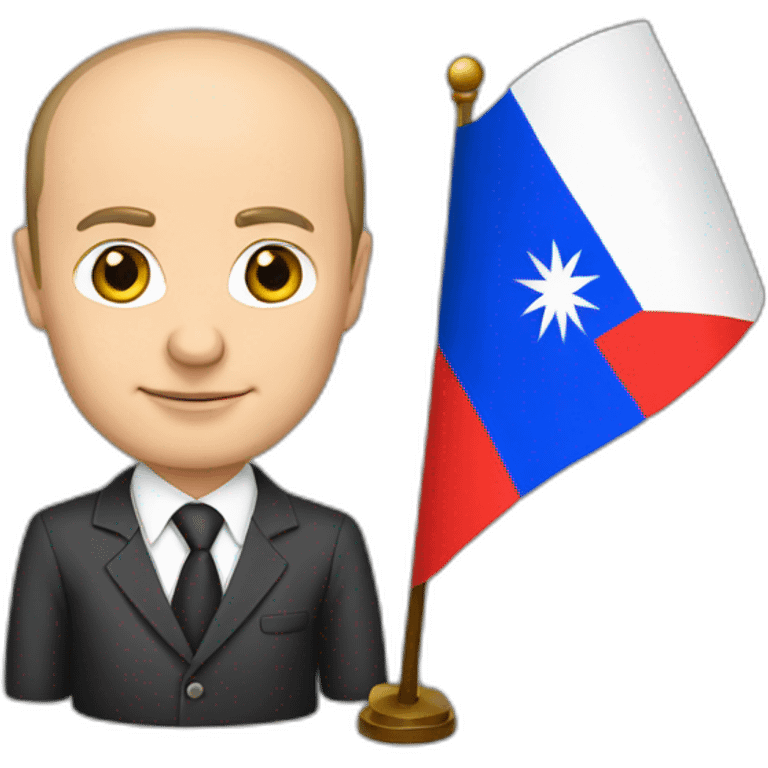 Putin and flag tajikistan emoji