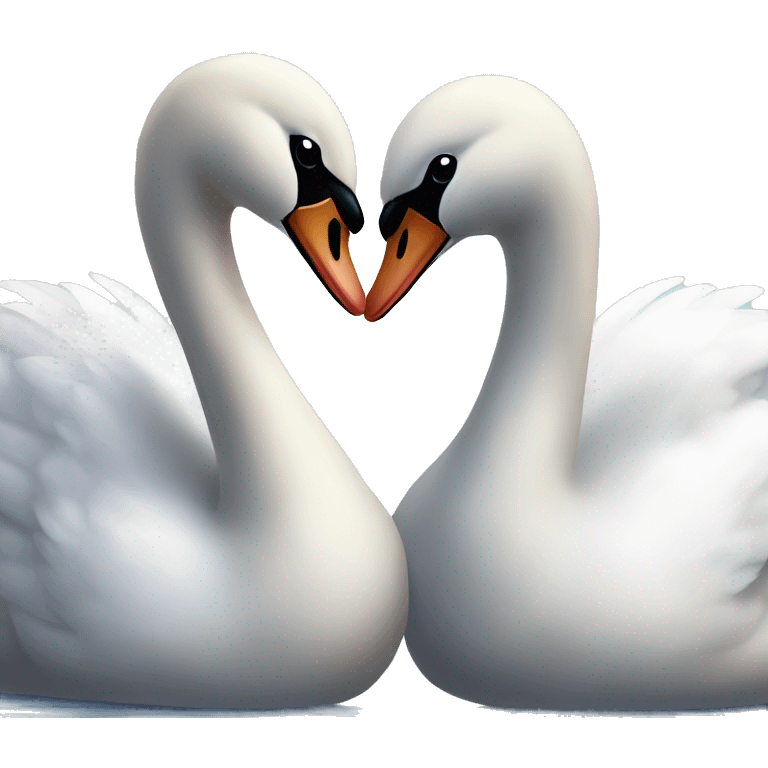 Swan couple love emoji