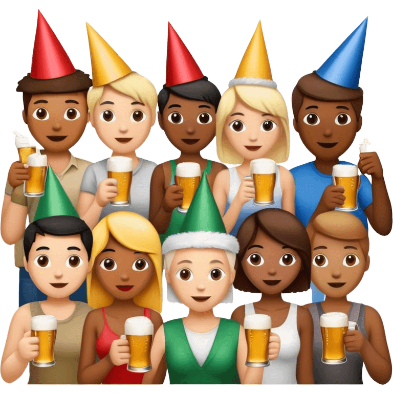 Drinking beer with friends  emoji