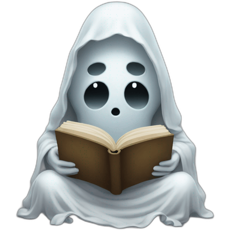 Ghost reading a book emoji