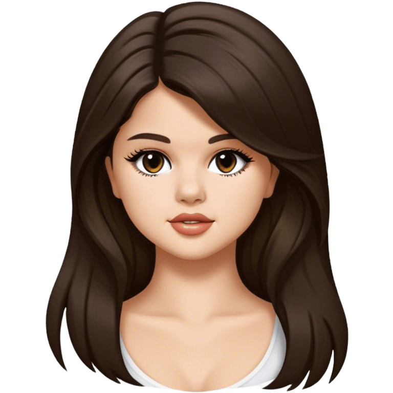 Selena Gomez long hair  emoji