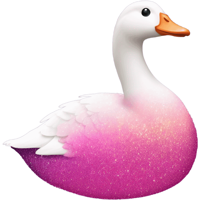 Pink ombre goose with glitter no white  emoji