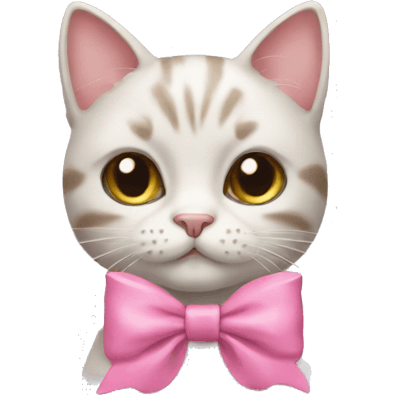 cat with pink bow  emoji