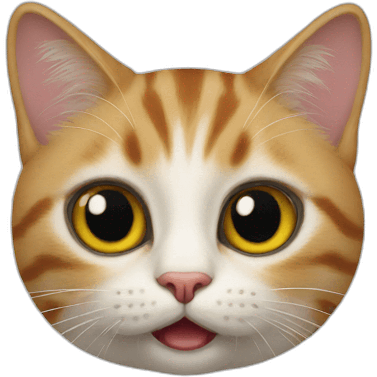 a photo of a funny cat emoji