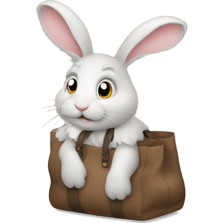 rabbit carry bag emoji