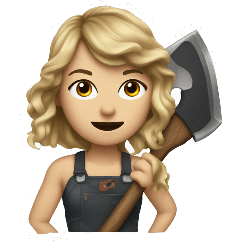 Taylor swift with axe emoji