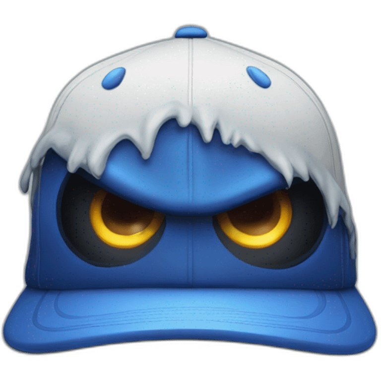 Monster waering cap emoji