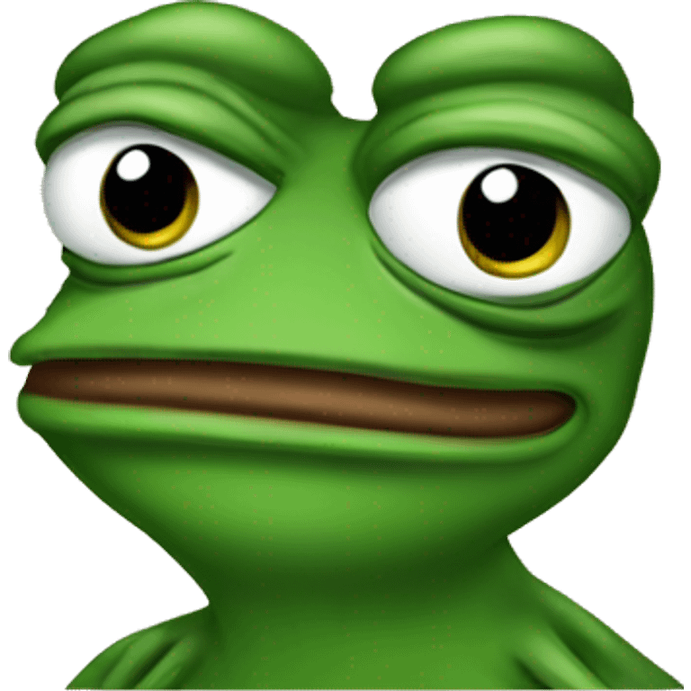 Pepe the frog as a neckbeard emoji