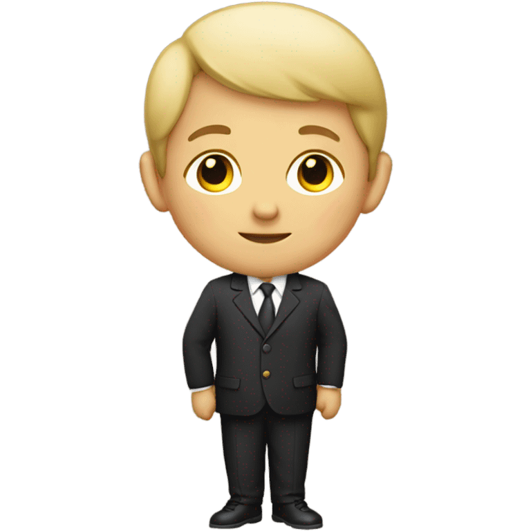 child in New Year's suit emoji