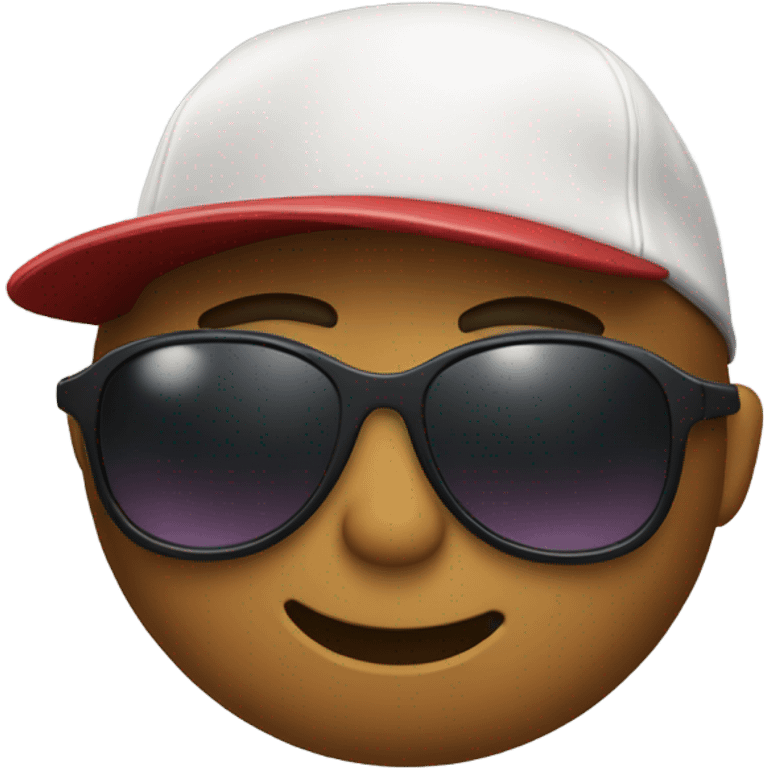 Baseball with sunglasses  emoji