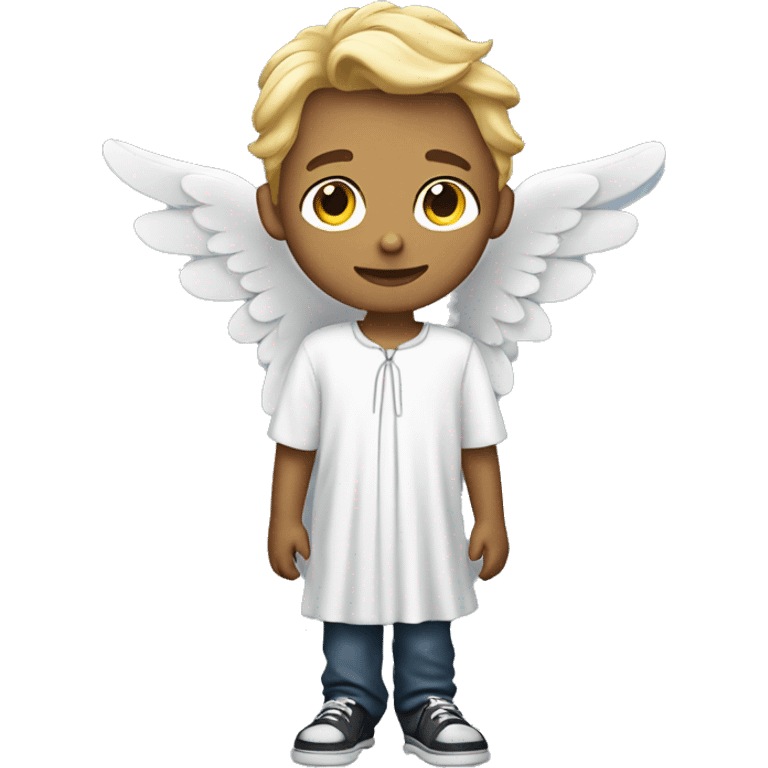 an angel boy in the digital world  emoji