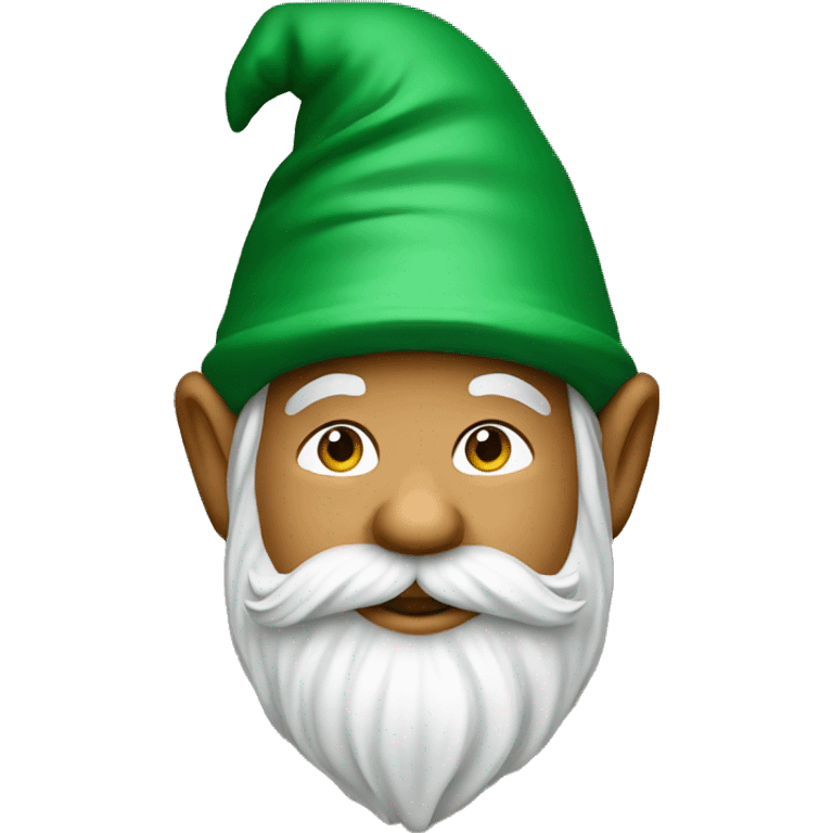 Garden gnome with green hat  emoji