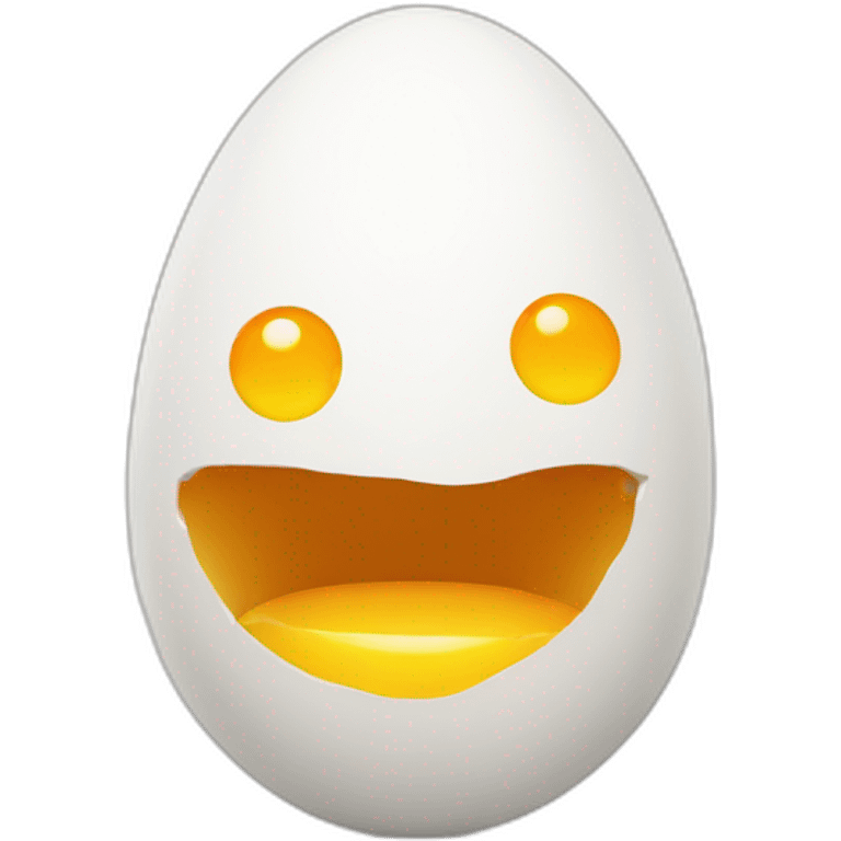 Egg with face emoji