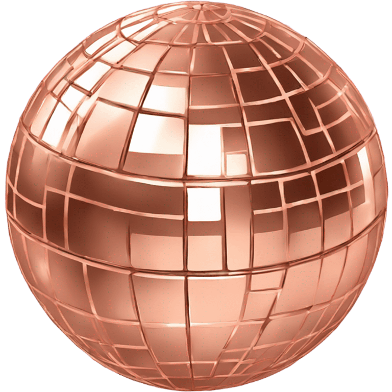 Rose gold disco ball emoji