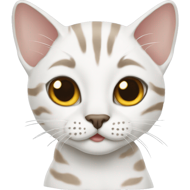 white bengal cat emoji