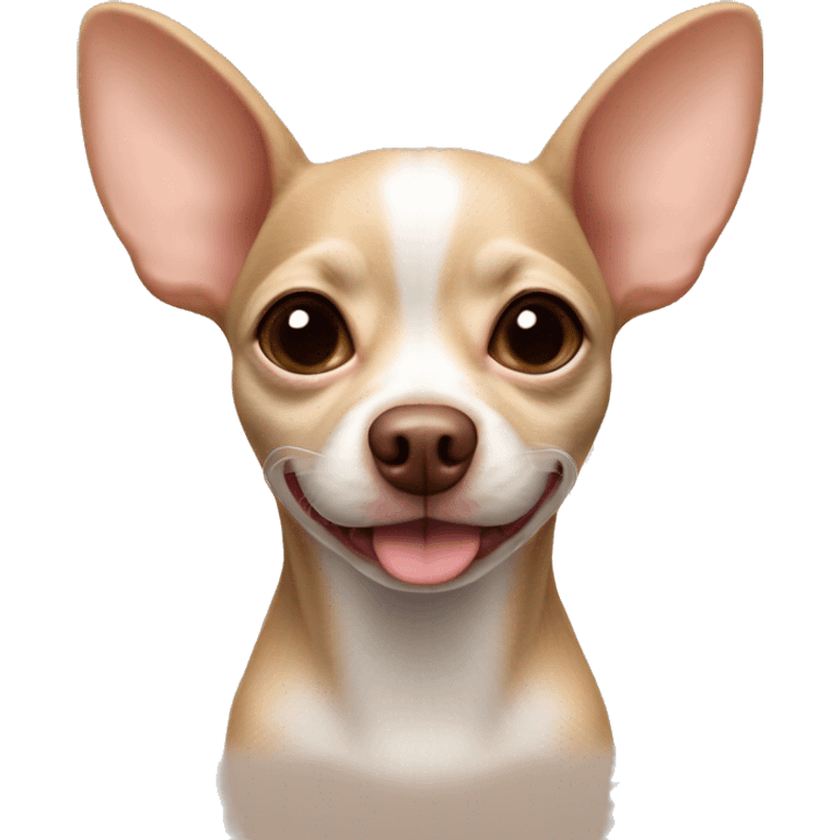 a capuccino color rat dog with ears of chihuahua  emoji