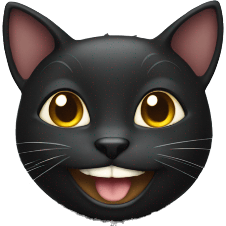 black cat smiling emoji