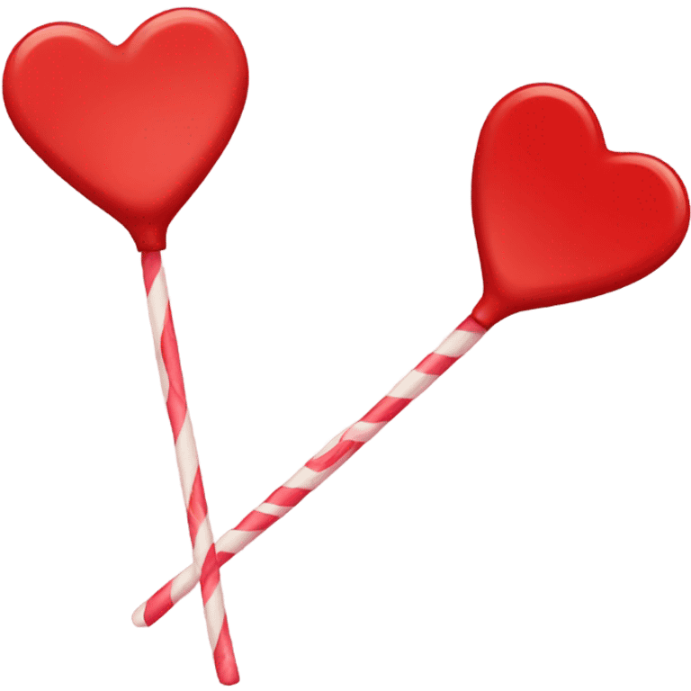 Red heart shaped lollipop  emoji