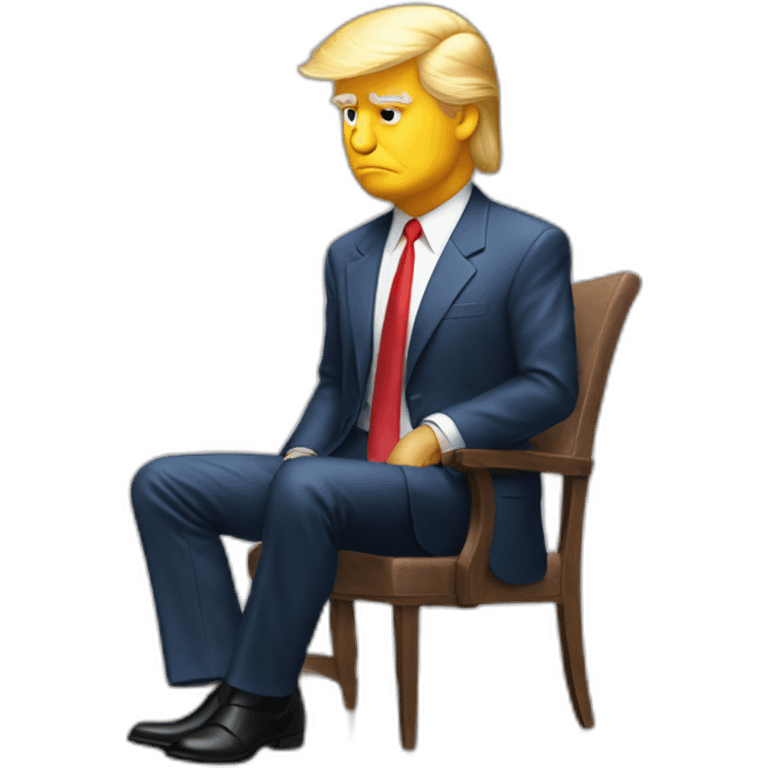 trump wearing next to nothing acting out that scene from basic instinct(full body, ios17) emoji