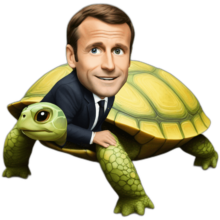 macron on a turtle emoji