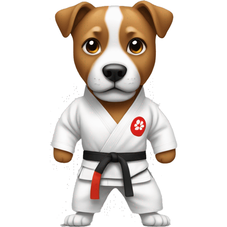 Un chien qui fait de la karate emoji