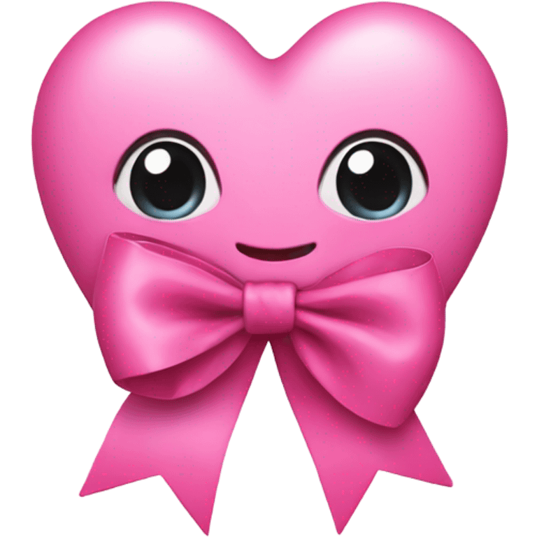 Pink heart with pink bow around it emoji