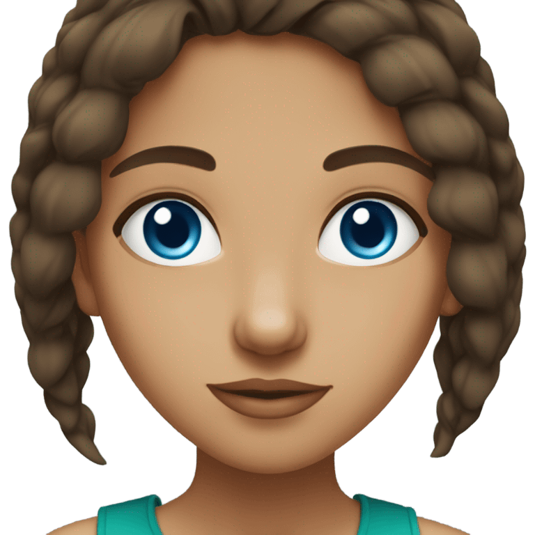 brown haired blue eyed algerian girl emoji