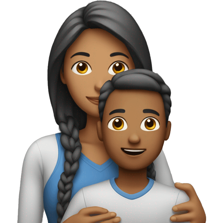 Mom with boy emoji