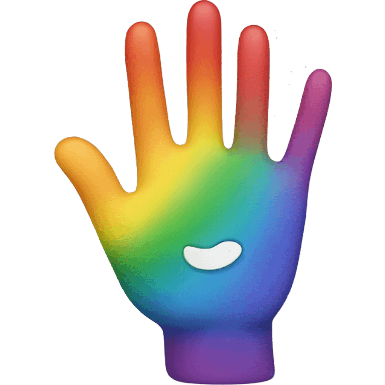 A rainbow hand showing you emoji