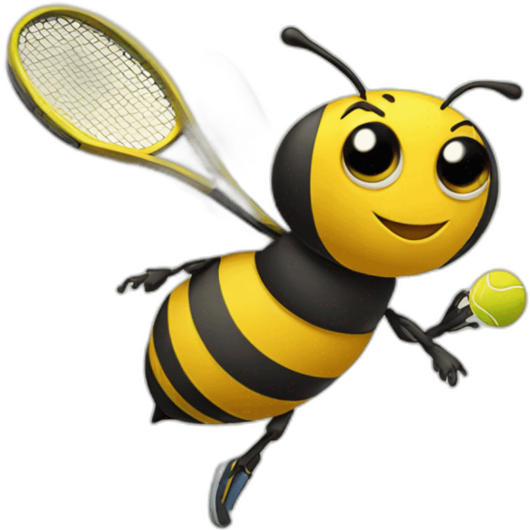 Bee playing tennis emoji