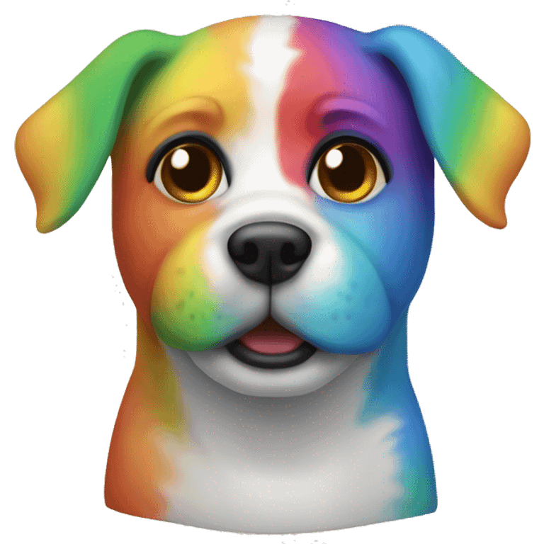 Rainbow dog emoji