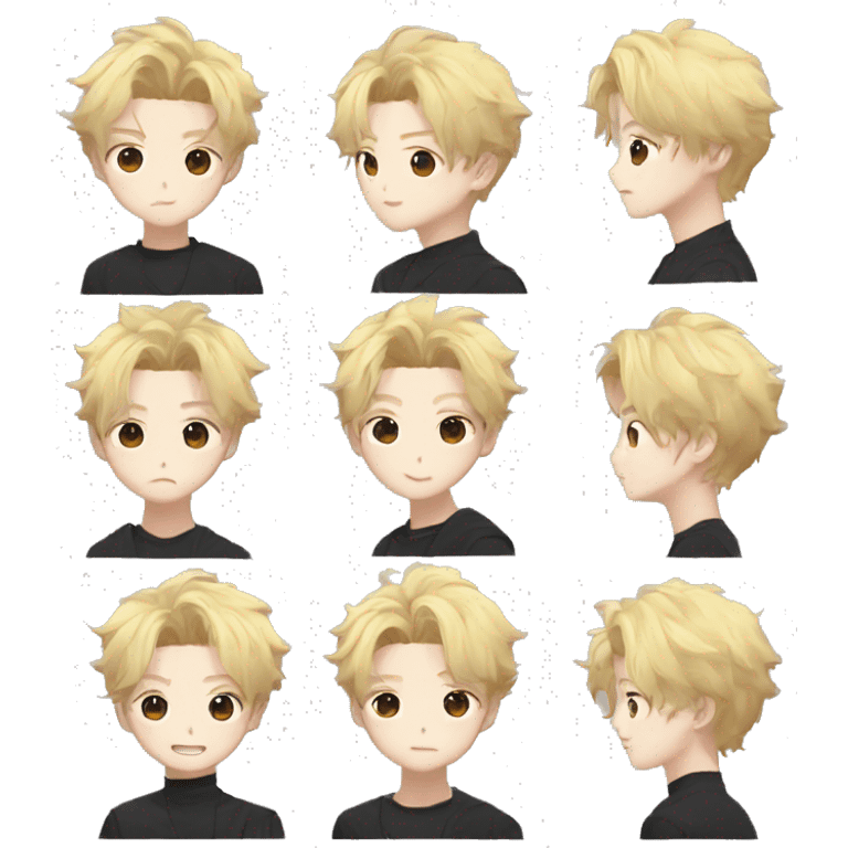 Stray kids bangchan blonde hair emoji