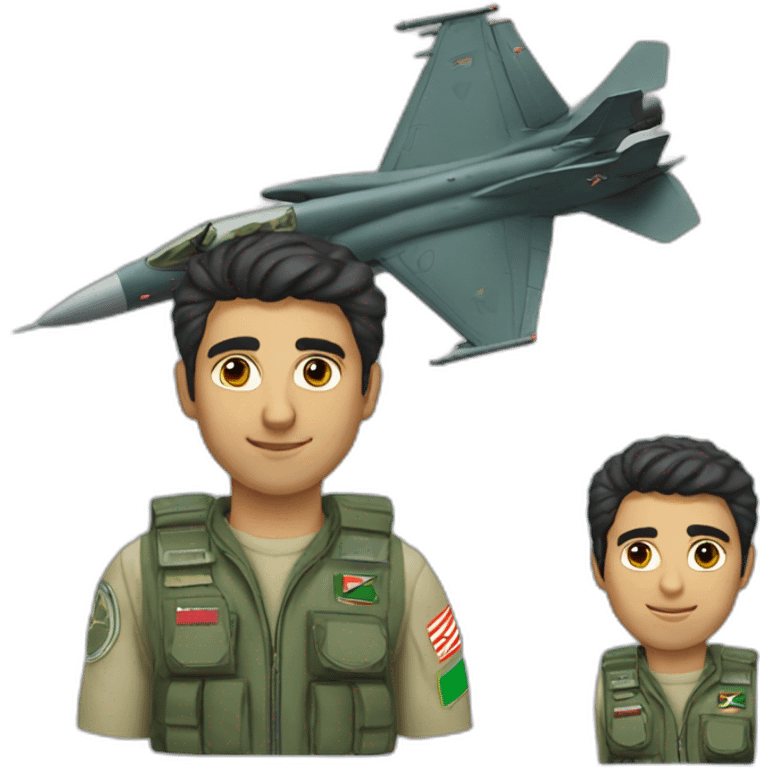 Handsom fighter jet pilot of Iran emoji